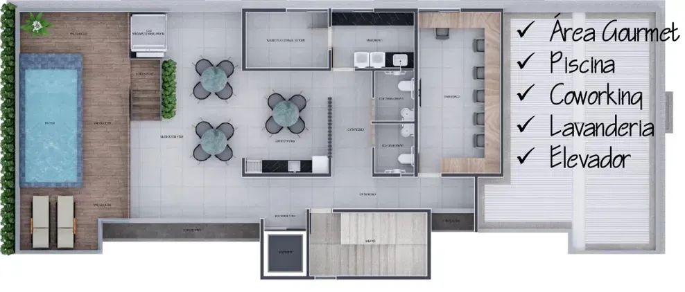 Studios a Venda em Intermares Com 22,09m² Studio Contendo: Sala/quarto/cozinha - Foto 2