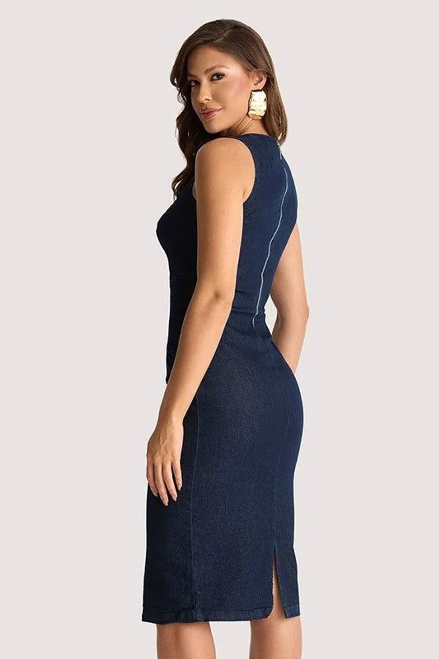 Vestido Midi moda colmeia  - Foto 3