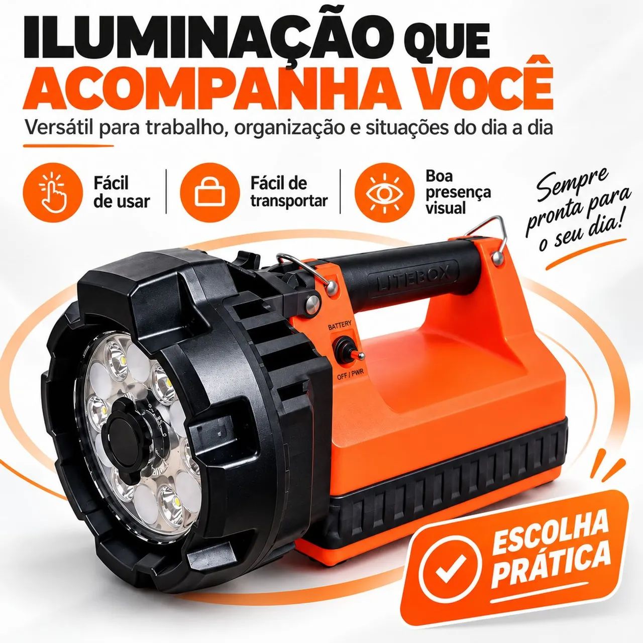 Lanterna Streamlight E-Spot LiteBox LED Profissional Portátil - Foto 3