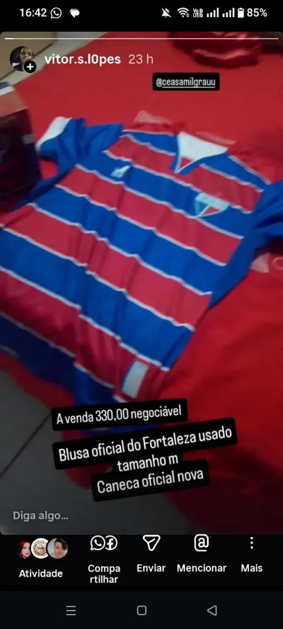 Blusa e caneta oficial do Fortaleza 