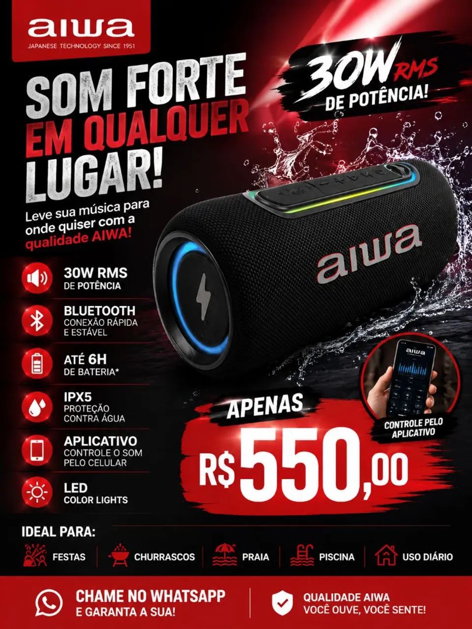 Caixa de som Aiwa 