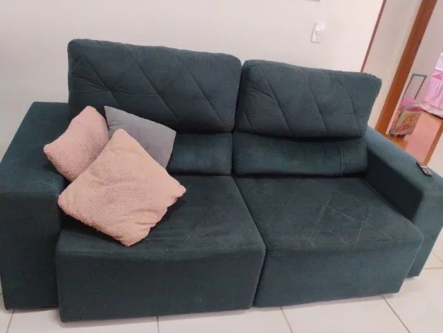 **SOFÁ RETRÁTIL e RECLINÁVEL** marinho 