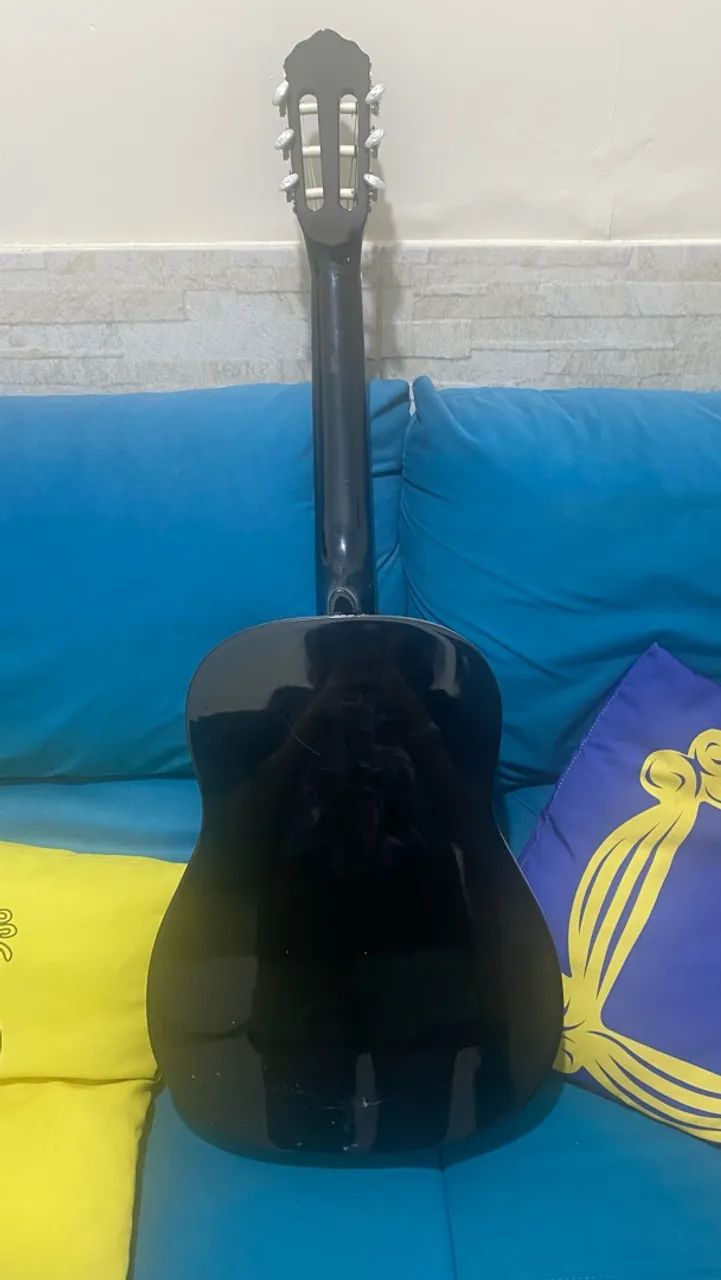 Violão Acústico Winner 38 Polegadas Preto Clássico 6 cordas Aço e Nylon - Foto 3