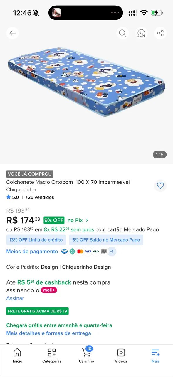 Berço cosco nanny + colchão ortobom  - Foto 3