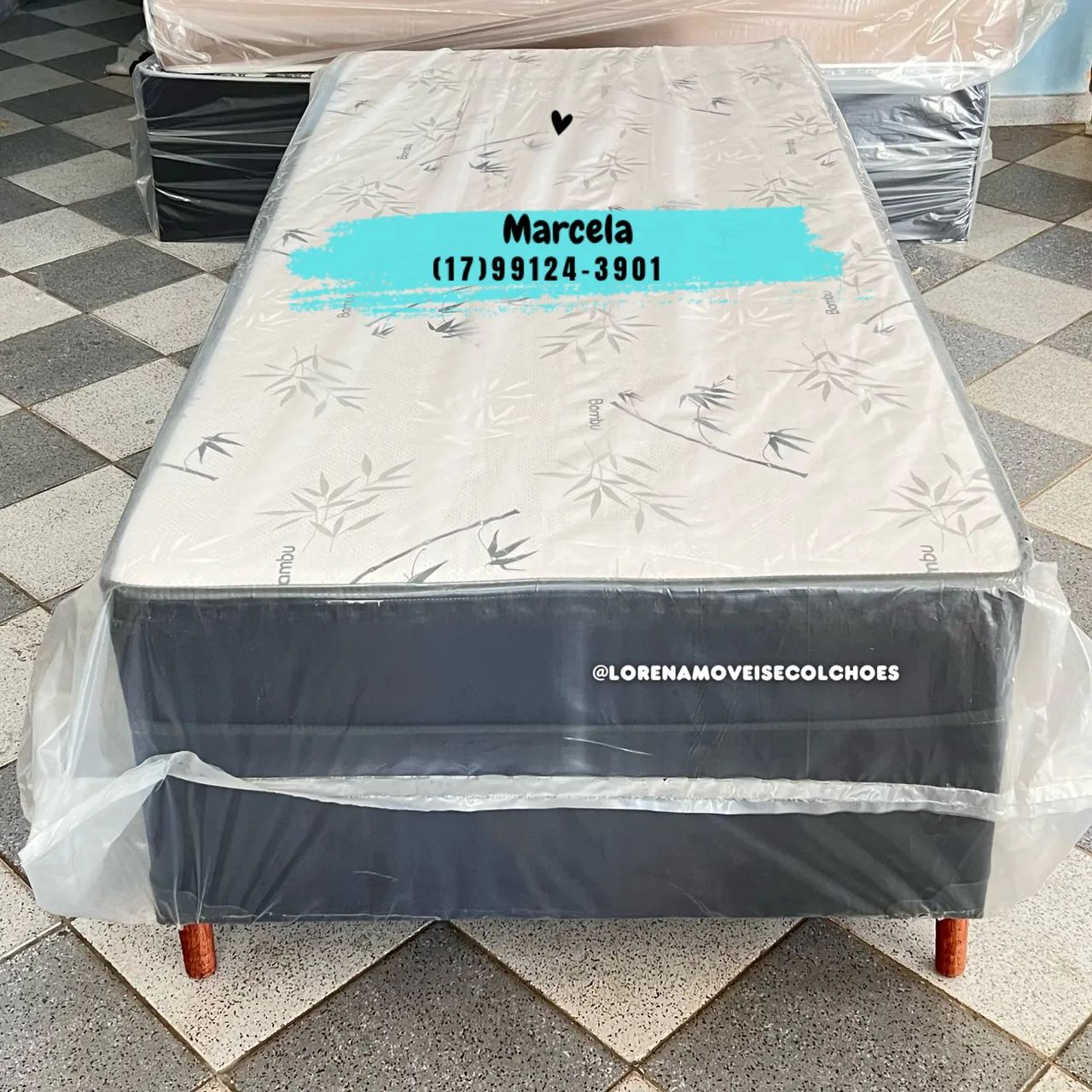 Cama Box Solteiro Completa 