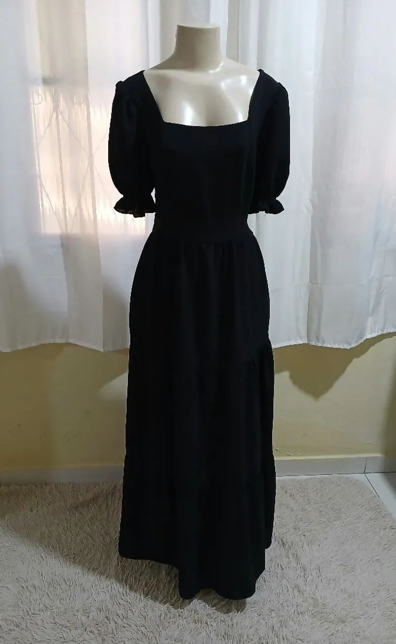 Vestido longo forrado P/M