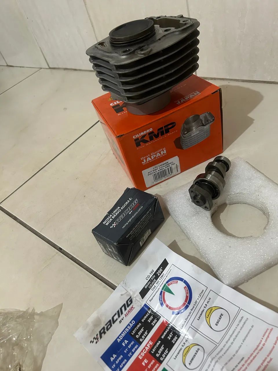 Cilindro 4mm para 160  e comando preparado 