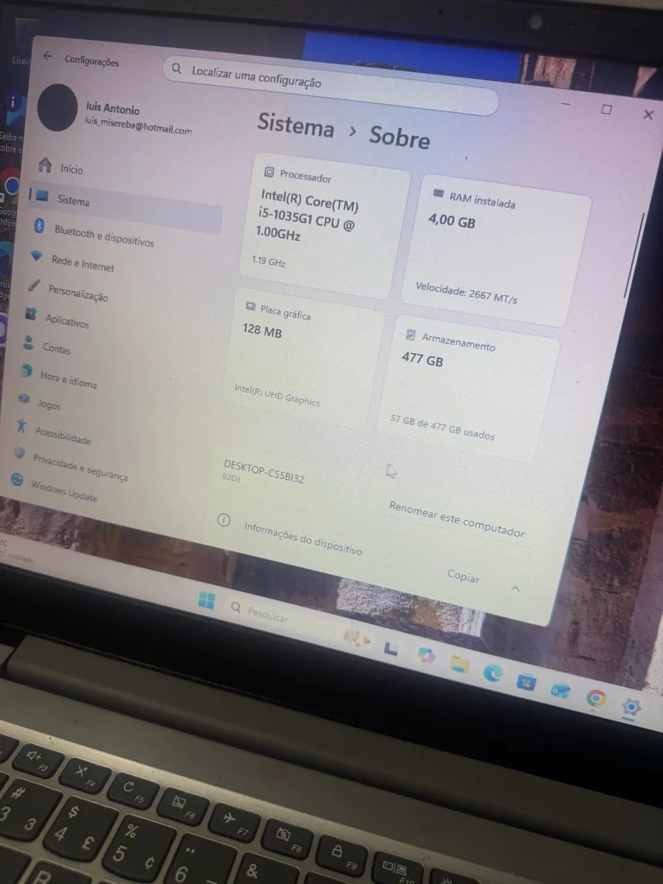 Notebook Lenovo 