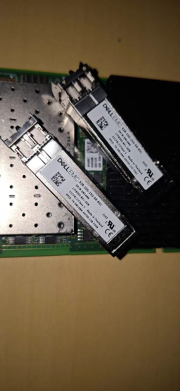Placa de rede SFP28 10/25gb quad port c/ 2x gbic (pn/XXV-DA4.)  - Foto 2