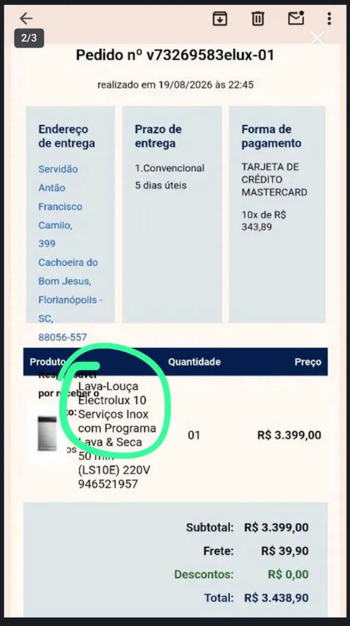 Lava louça Eletrolux nova 10 serviços  - Foto 2