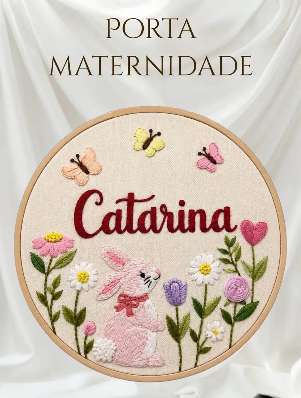 Porta Maternidade | Bordado | Enfeite de Porta 