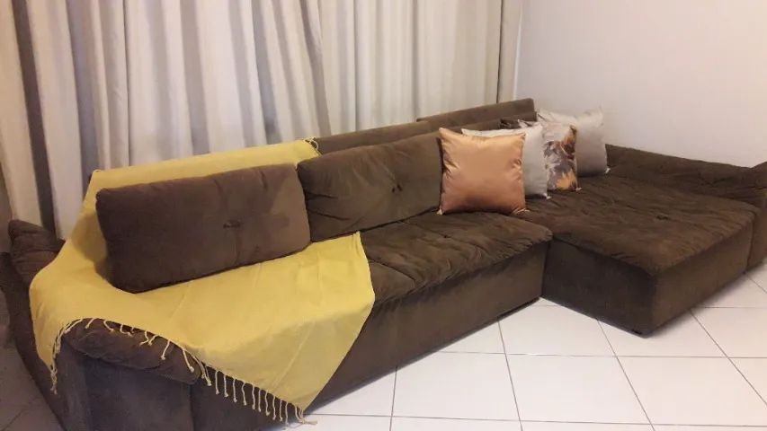 Sofá modular 3,40m - Encosto regulável - 3 módulos