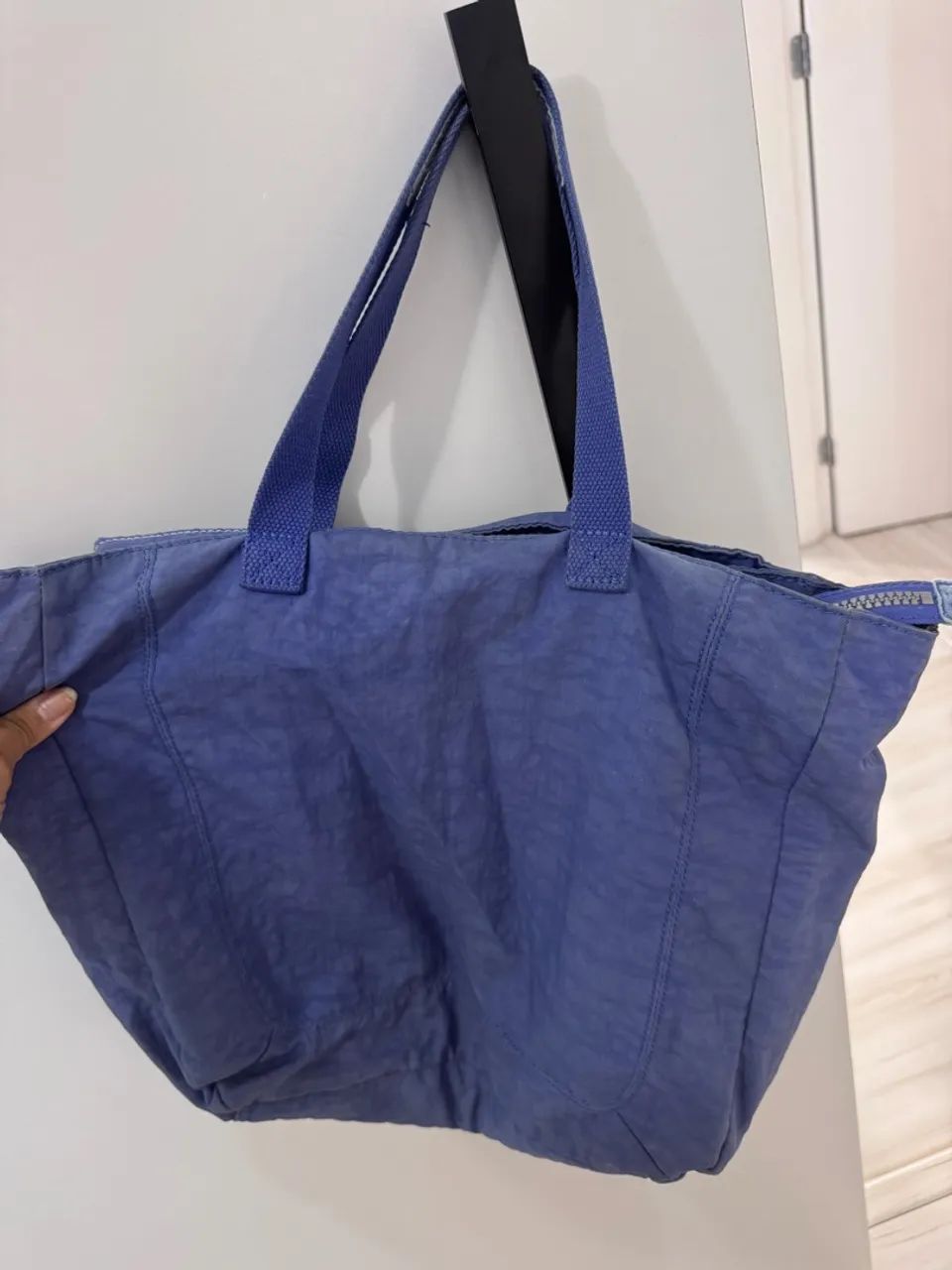 Bolsa Kipling Art M Original Azul Vintage - Grande - Usada - Foto 2