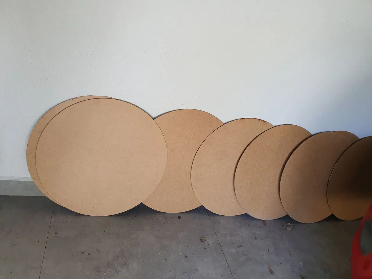Placas de MDF redondas