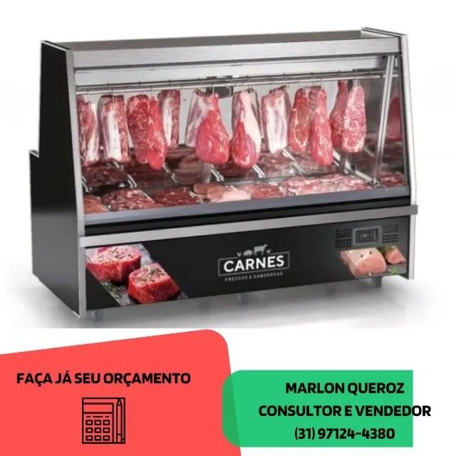 Balcão de Açougue 2M Preto Gelopar