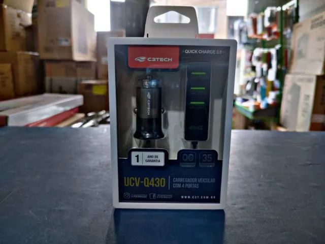 Carregador Veicular com 4 USB UCV-Q430BK C3Tech - Foto 3