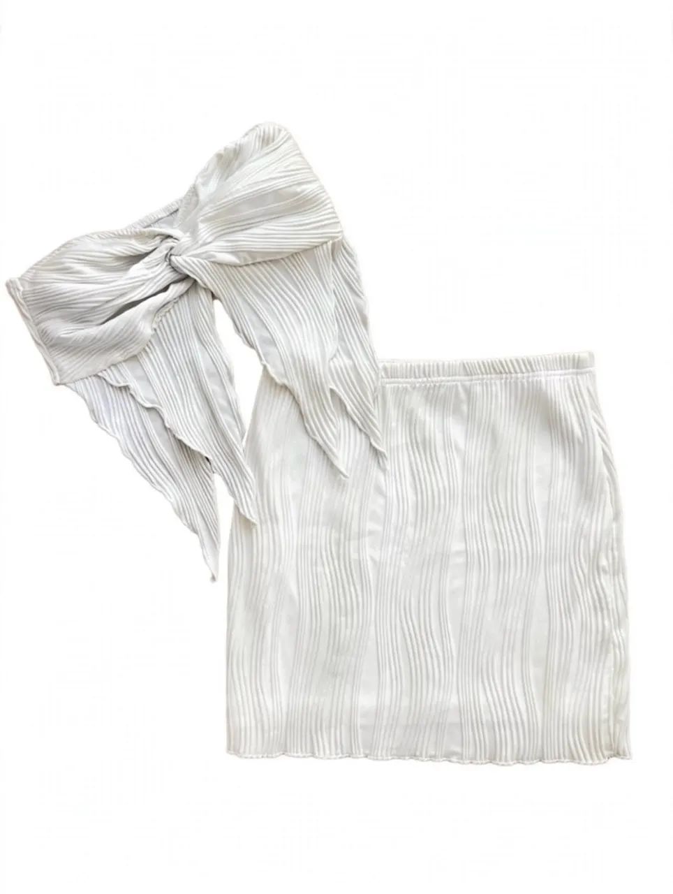 conjunto branco texturizado 
