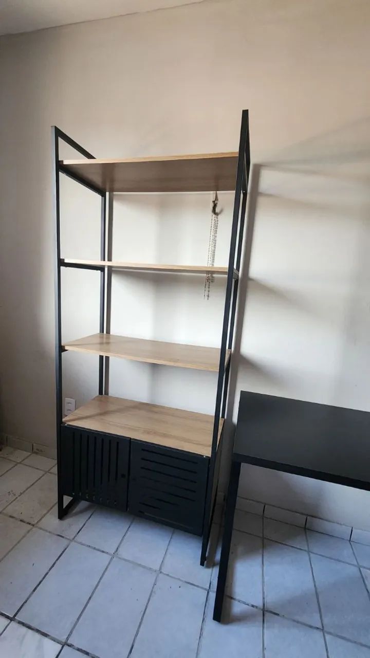 Mesas e Estante de Escritório Estilo Industrial - Foto 5
