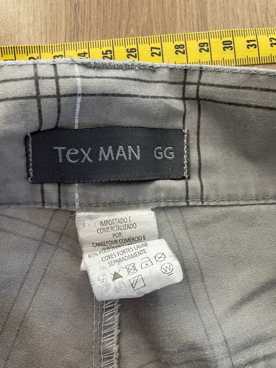 Bermuda tam GG cinza xadrez Tex Man - Foto 4