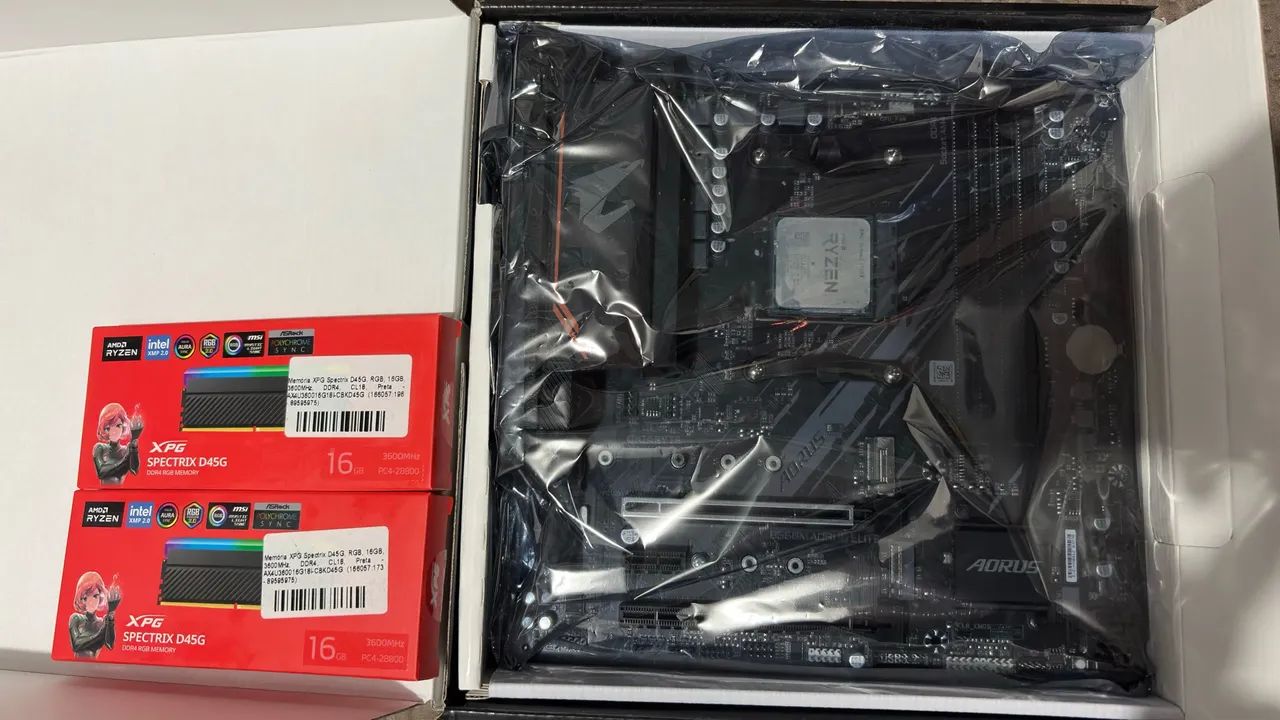Kit AM4 Ryzen 7 5700x b550m 32gb - Peças de Hardware - Serra Azul