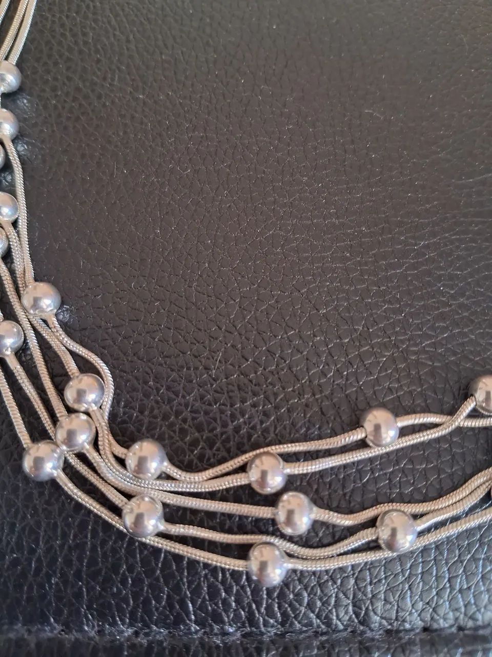 Conjunto de colar e pulseira banho de prata - Foto 3
