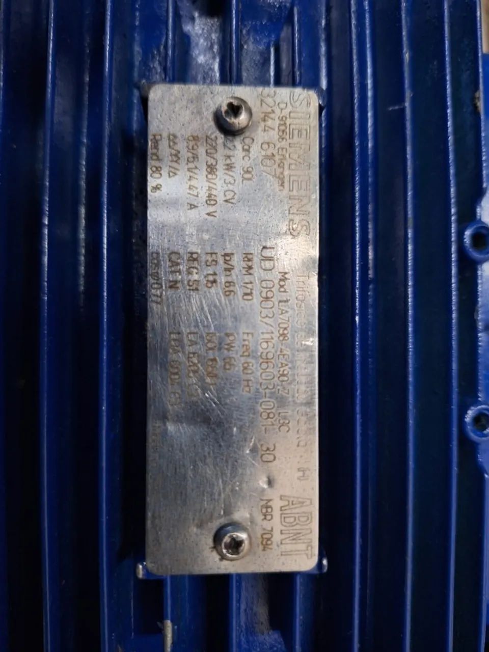 Motor Elétrico Siemens 3CV Trifásico 220/380/440V - 1710 RPM - IP55 - Foto 6