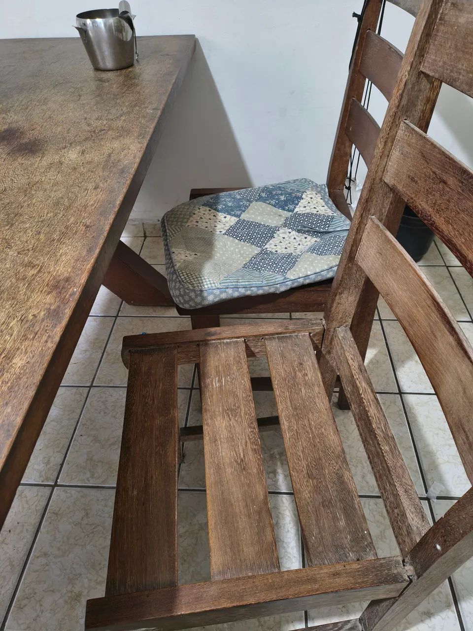 Mesa de madeira maciça enorme - Foto 2