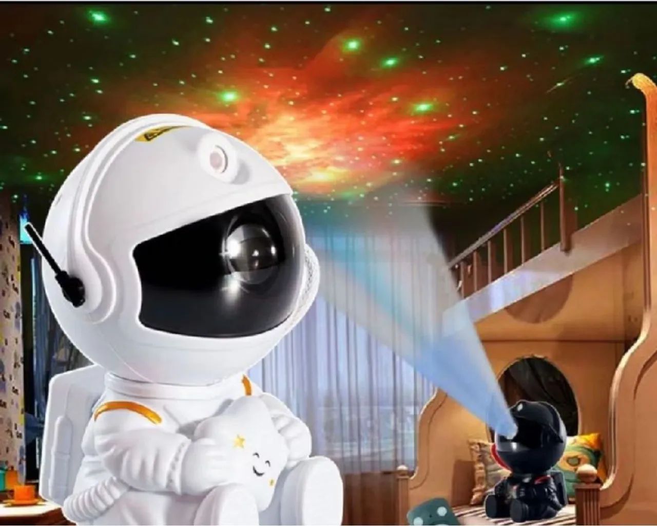 Projetor Astronauta Galáxia - Luz De Estrelas
