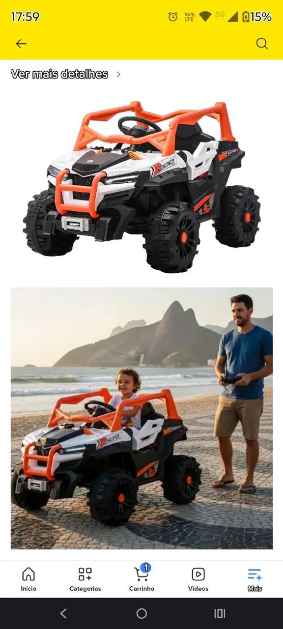Carro elétrico infantil  - Foto 2