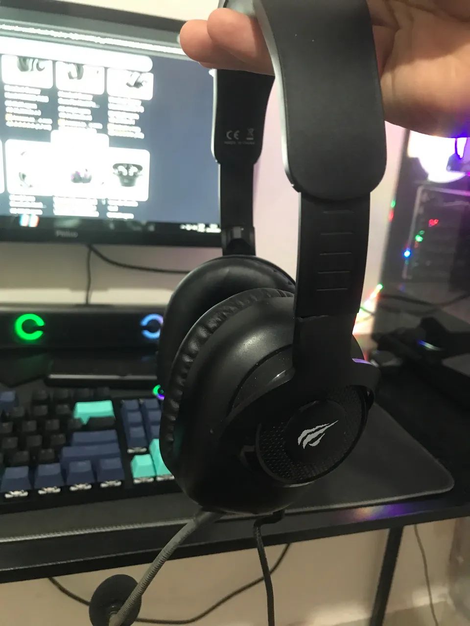 Headset Gamer Havit H2230D com Microfone Destacável para PC, Playstation e Xbox - Foto 2