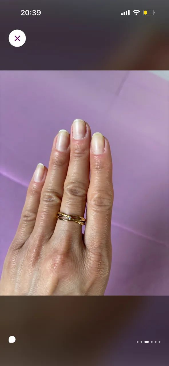 Anel banho de ouro 18k - Foto 2