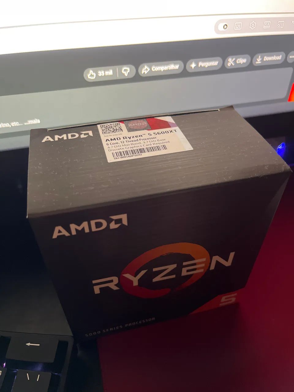 Ryzen 5 5600xt  troca em 5500x3d com volta minha