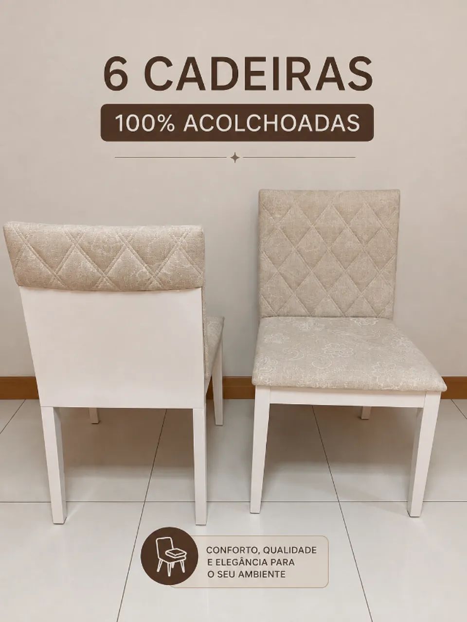6 Cadeiras acolchoadas  
