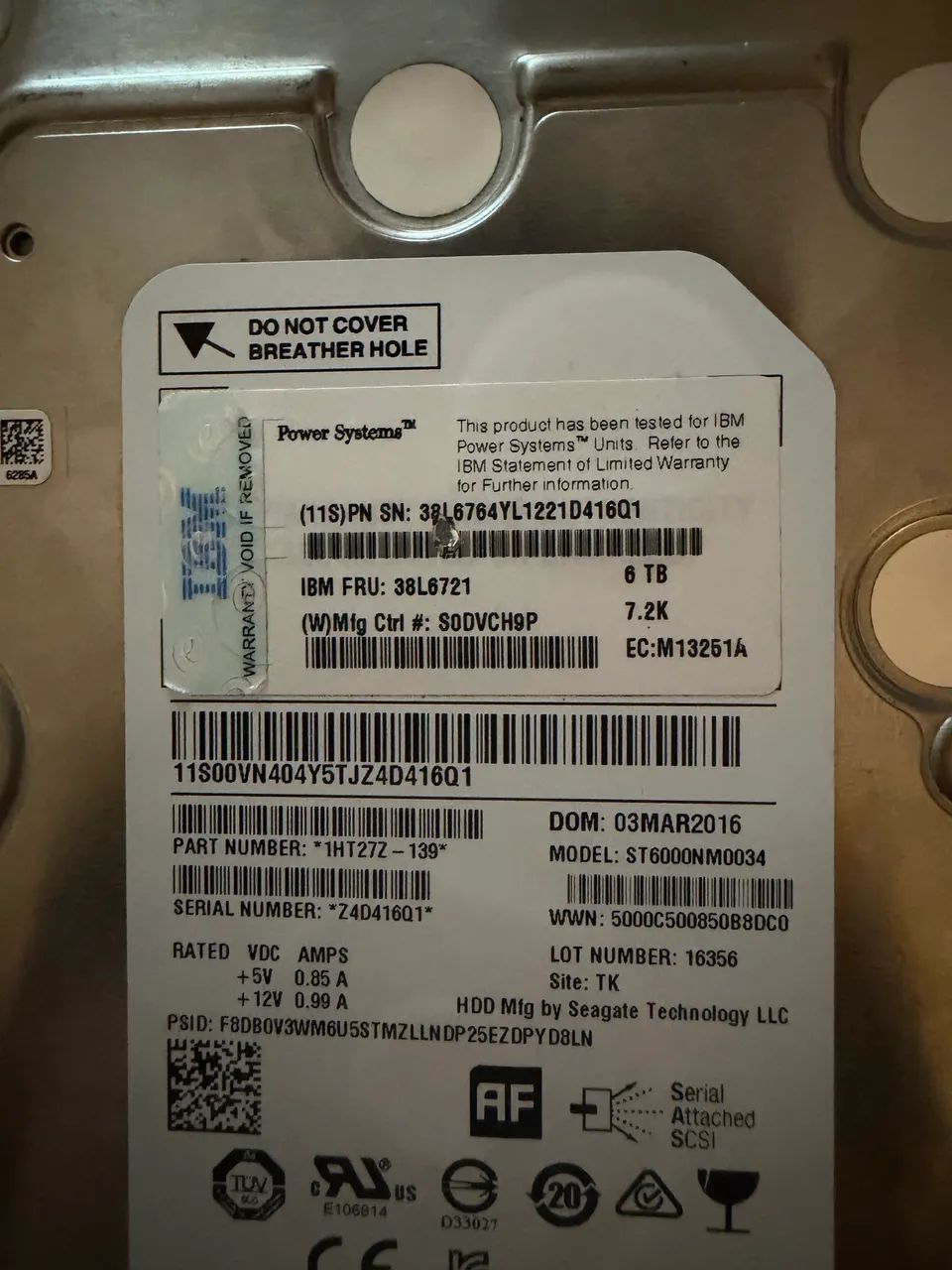 HD 6TB SAS IBM  - Foto 2