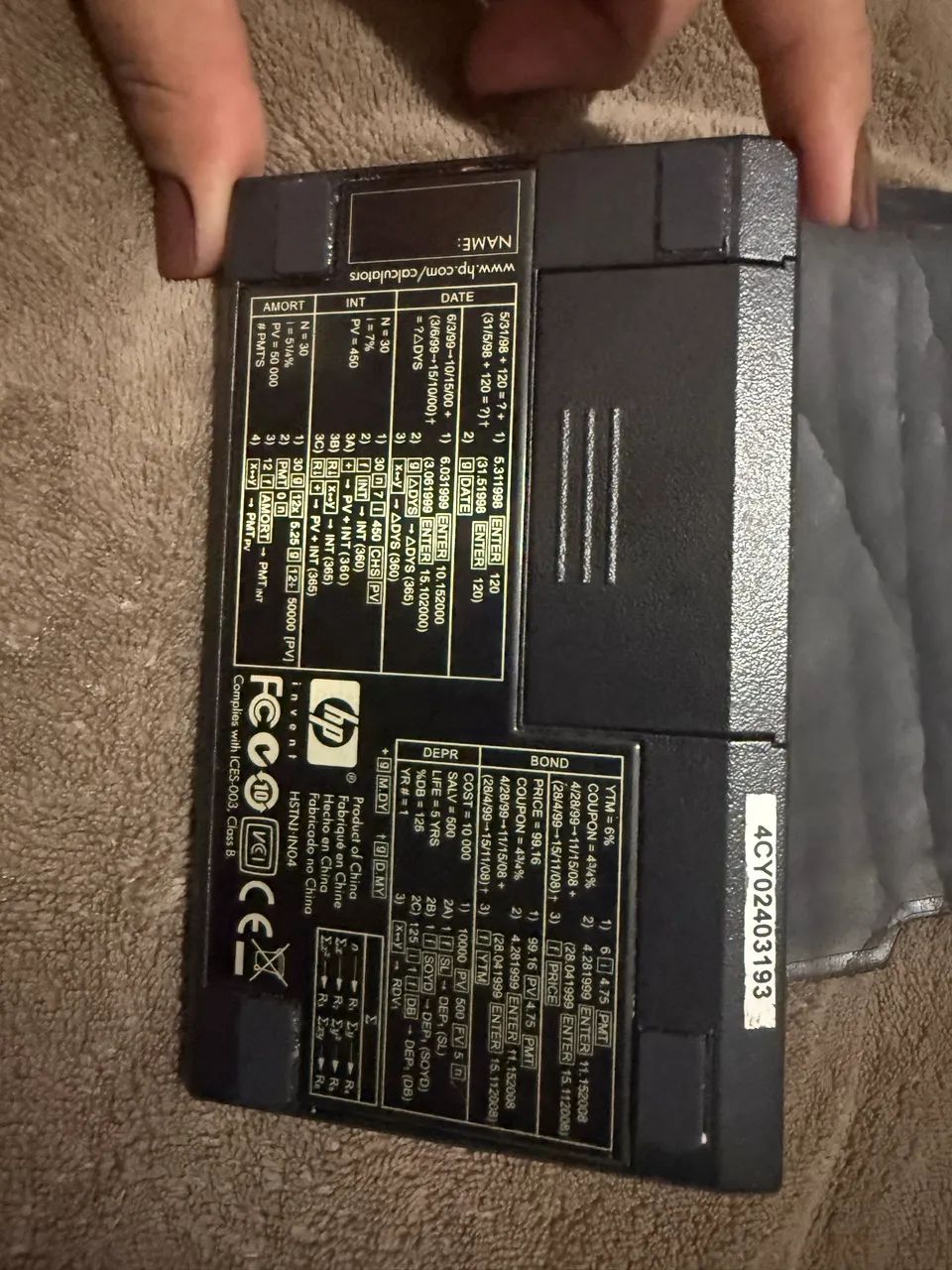 Calculadora financeira hp 12C