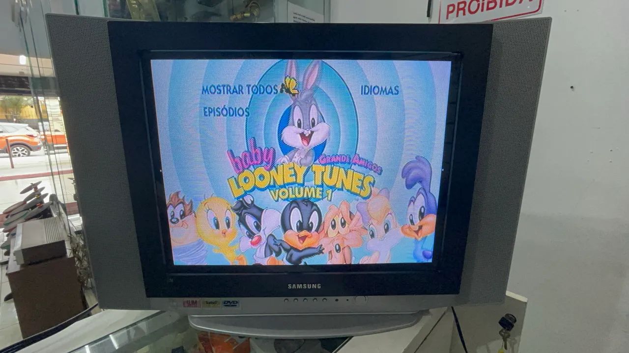 Tv crt tubo retrogamer Samsung 21 polegadas Av e vídeo componente 