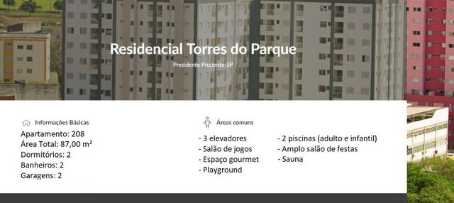 Apartamento no Torres do Parque em Presidente Prudente Próximo a Unoeste Campus 1