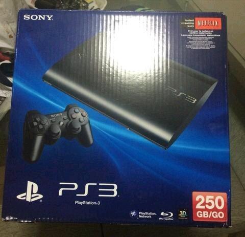 Playstation 3 Super Slim 250gb Edição Limitada Azul Lacrado 