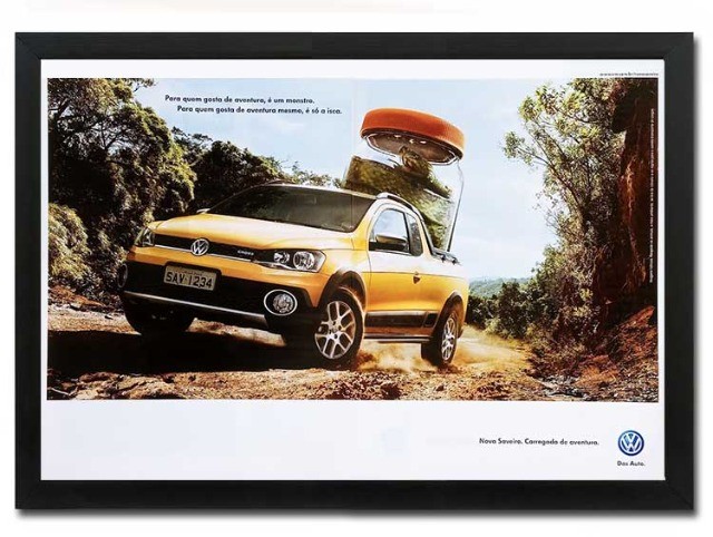 Saveiro Cross - Quadro decorativo com propaganda original de revista