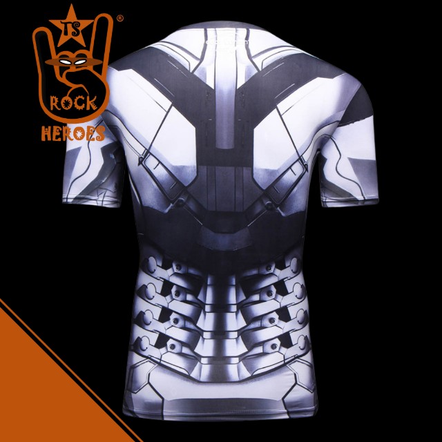 Camisa de Compressão Máquina de Combate Rashguard Elastano Manga Curta - Foto 2