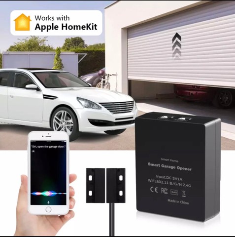 Apple homekit abridor de sensor da porta garagem wifi interruptor siri controle voz