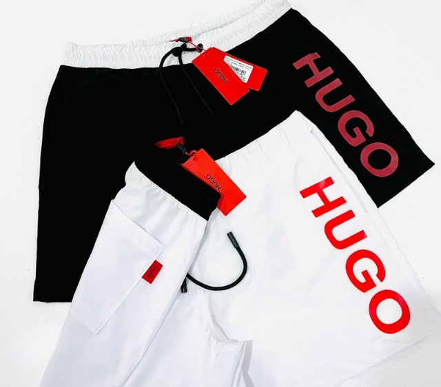Short Beach Hugo Boss Red  na cor preto