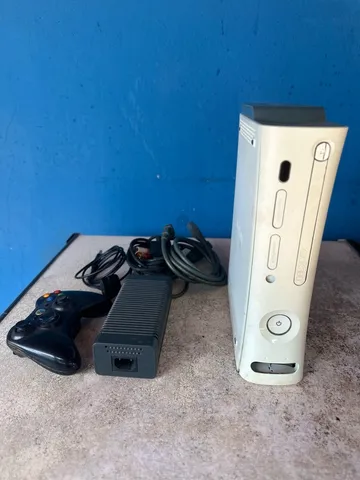 Xbox 360 Branco Usado Arcade Desbloqueado Com Controle E Fonte