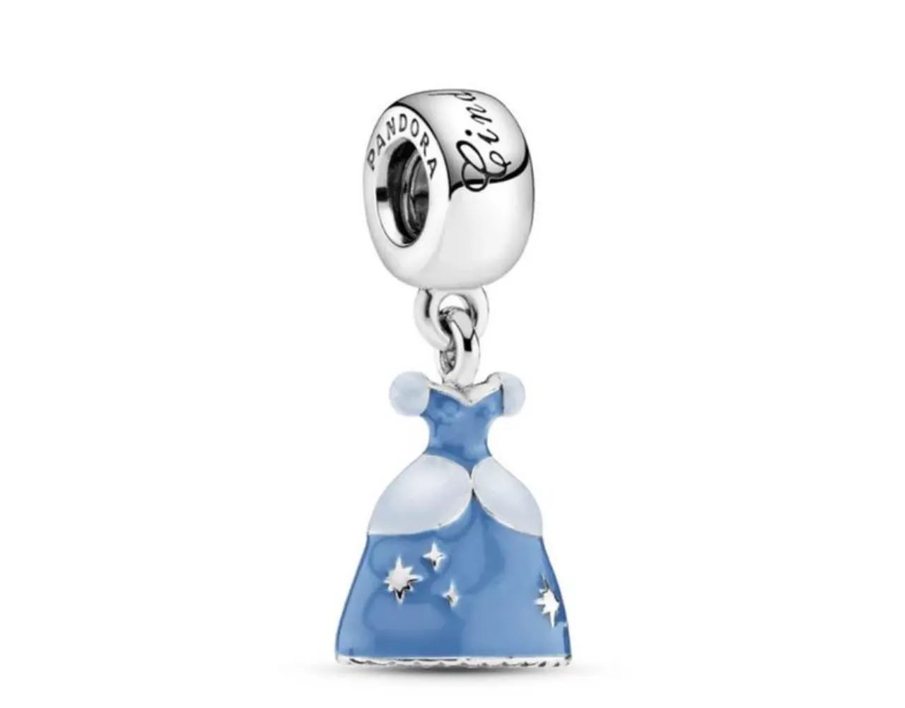 Charm Cinderela Vestido Azul e branca de neve