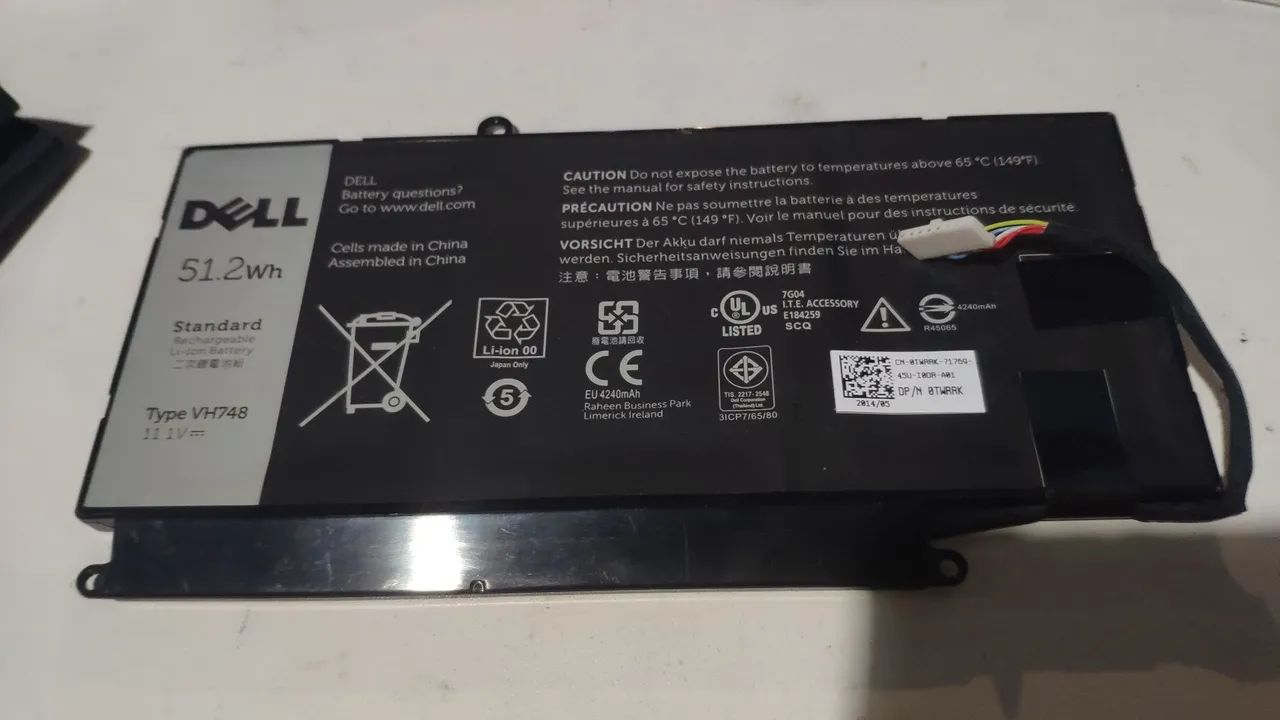 Bateria de notebook Dell vh748 11.1v 51.2wh