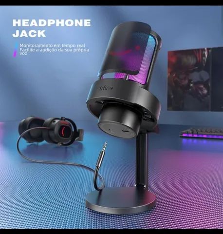 Microfone USB Fifine A8 Condensador Cardioide para Streaming, Jogos e Podcasts - Foto 5
