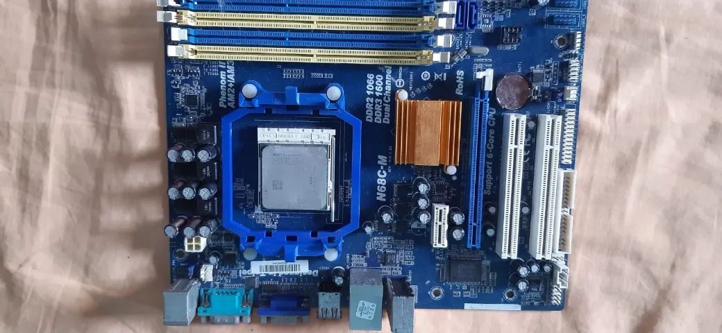 placa mãe ddr 2  Foxconn A6vmx com processador  - Foto 3