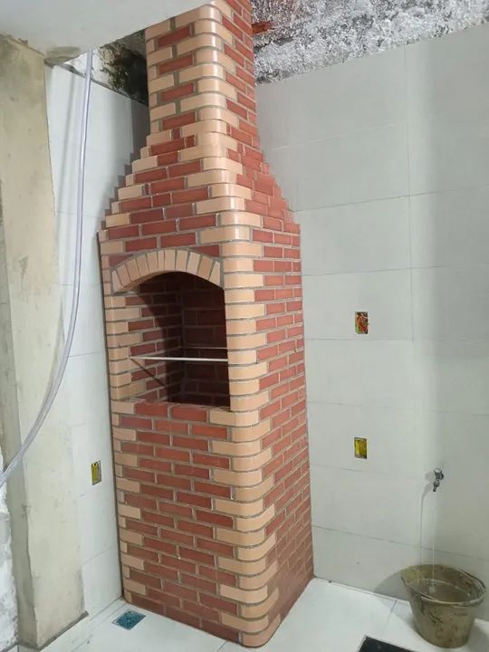 Churrasqueira pura tijolo vermelho com a ponta clara  - Foto 2
