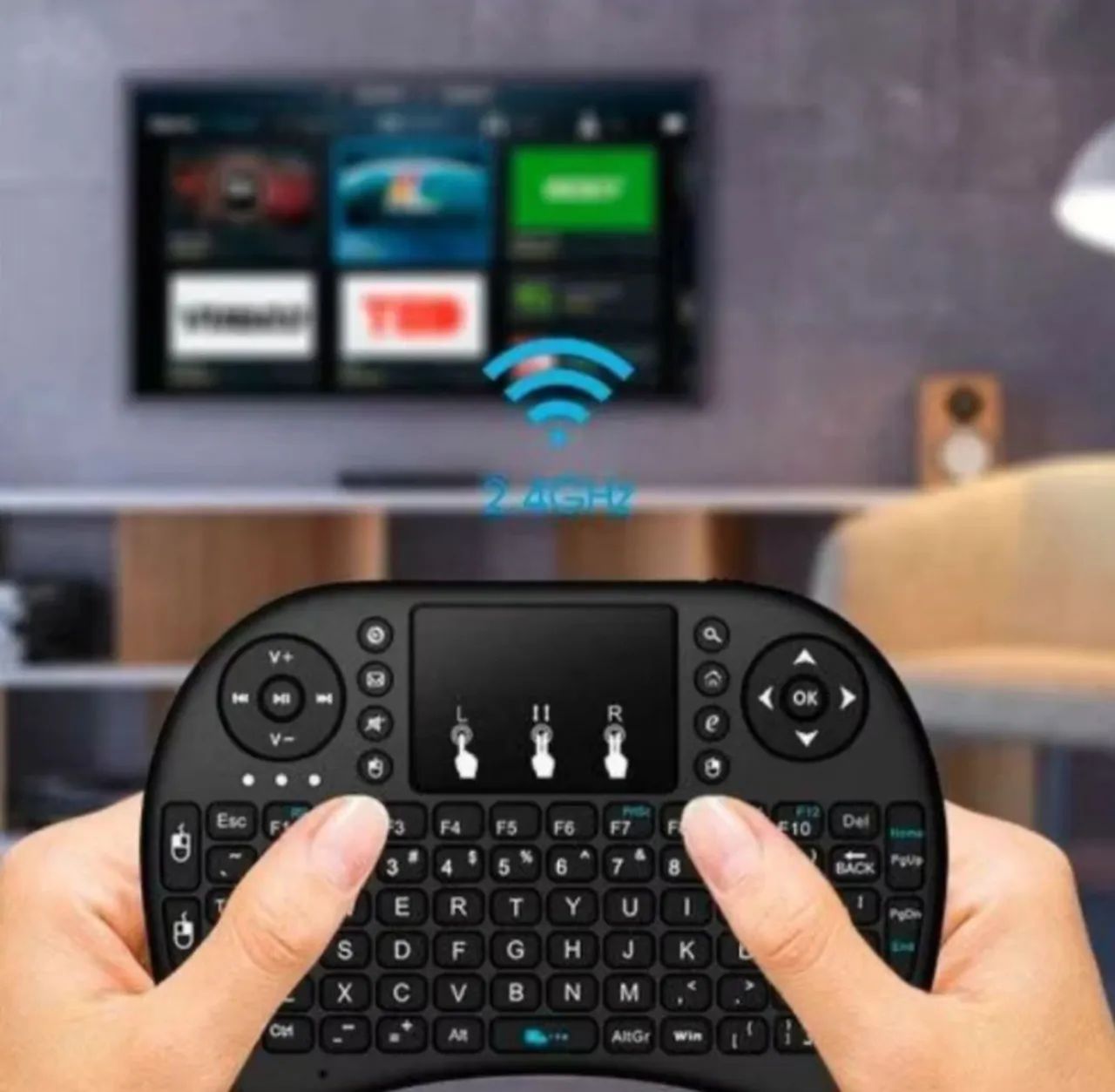 Miniteclado de Led para TV Smart PC Notebook entre Outros  - Foto 2