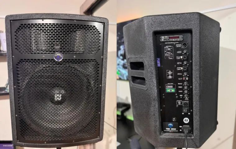 Caixa ativa + caixa passiva Jbl turbox tba1500 plus